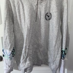 Pink quarter zip up sweater